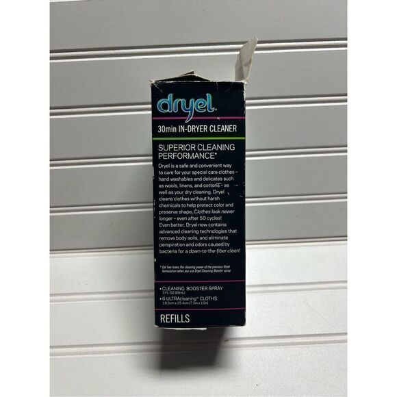 Dryel At-Home Dry Cleaner Refill Kit Booster Spray 6 Loads Open Box - Picture 4 of 6